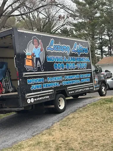 Moving truck with logo