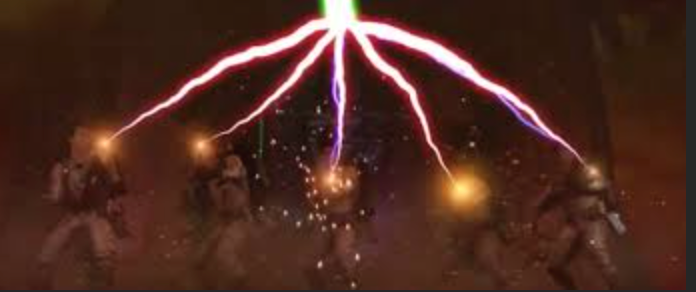 Photo of Ghostbusters using neutron blasters
