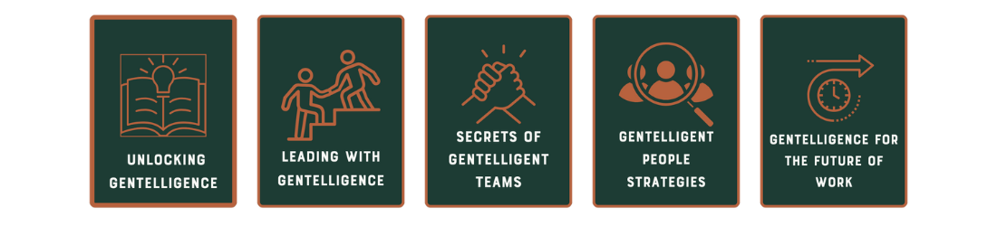 a line up of the icons from each Gentelligence topic below
