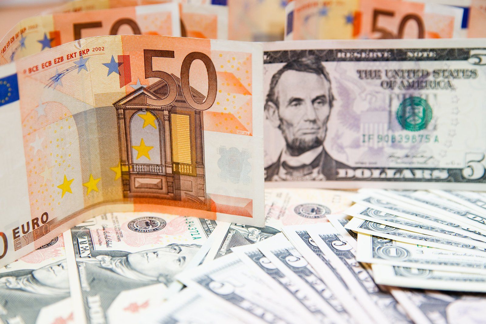 dollar and euro currency