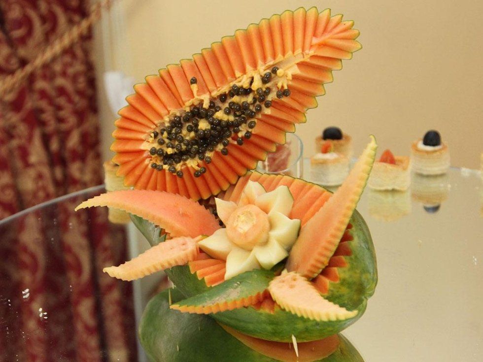 fruit sculptures
