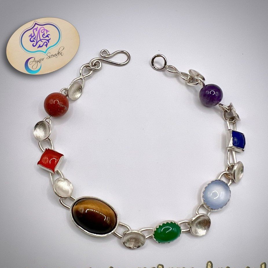 Handgemaakte chakra armband met natuurlijke edelstenen – balans en harmonie