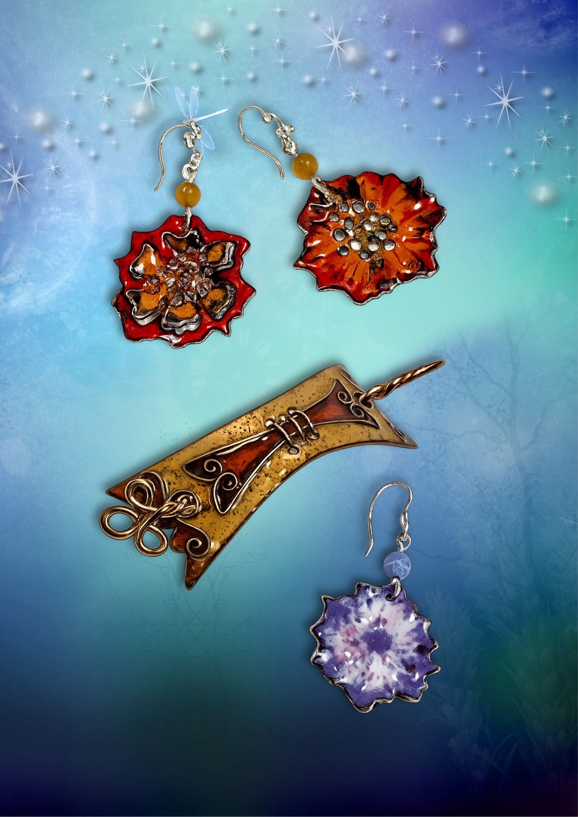 Handgemaakte geëmailleerde sieraden van Aynur Sieraden – kleurrijke sieradenHandgemaakte emaille sie