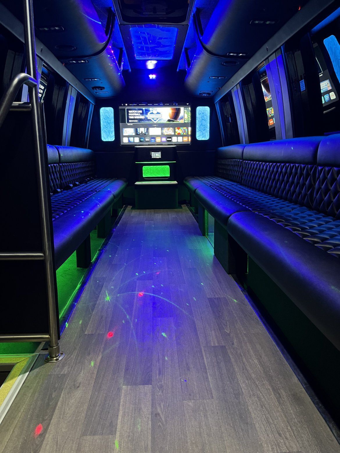 interior of 24 passenger party bus scottsdale phoenix