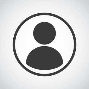Generic user profile icon in a gray circle on a light background