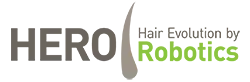 A logo for a company called hero hair evolution by robotics