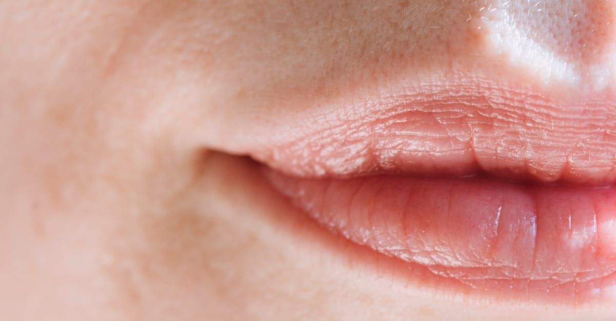 A close up of a woman 's lips with wrinkles.