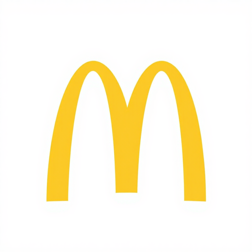 Logotipo amarillo de McDonald's sobre fondo blanco