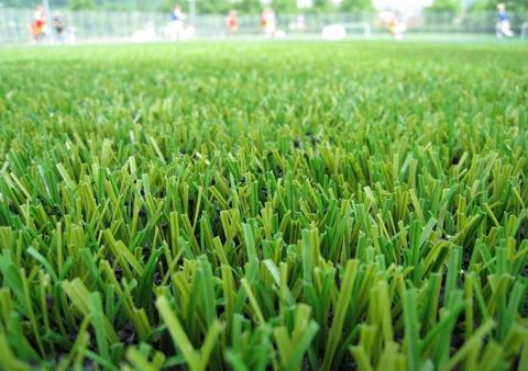 Close-up of artificial grass blades