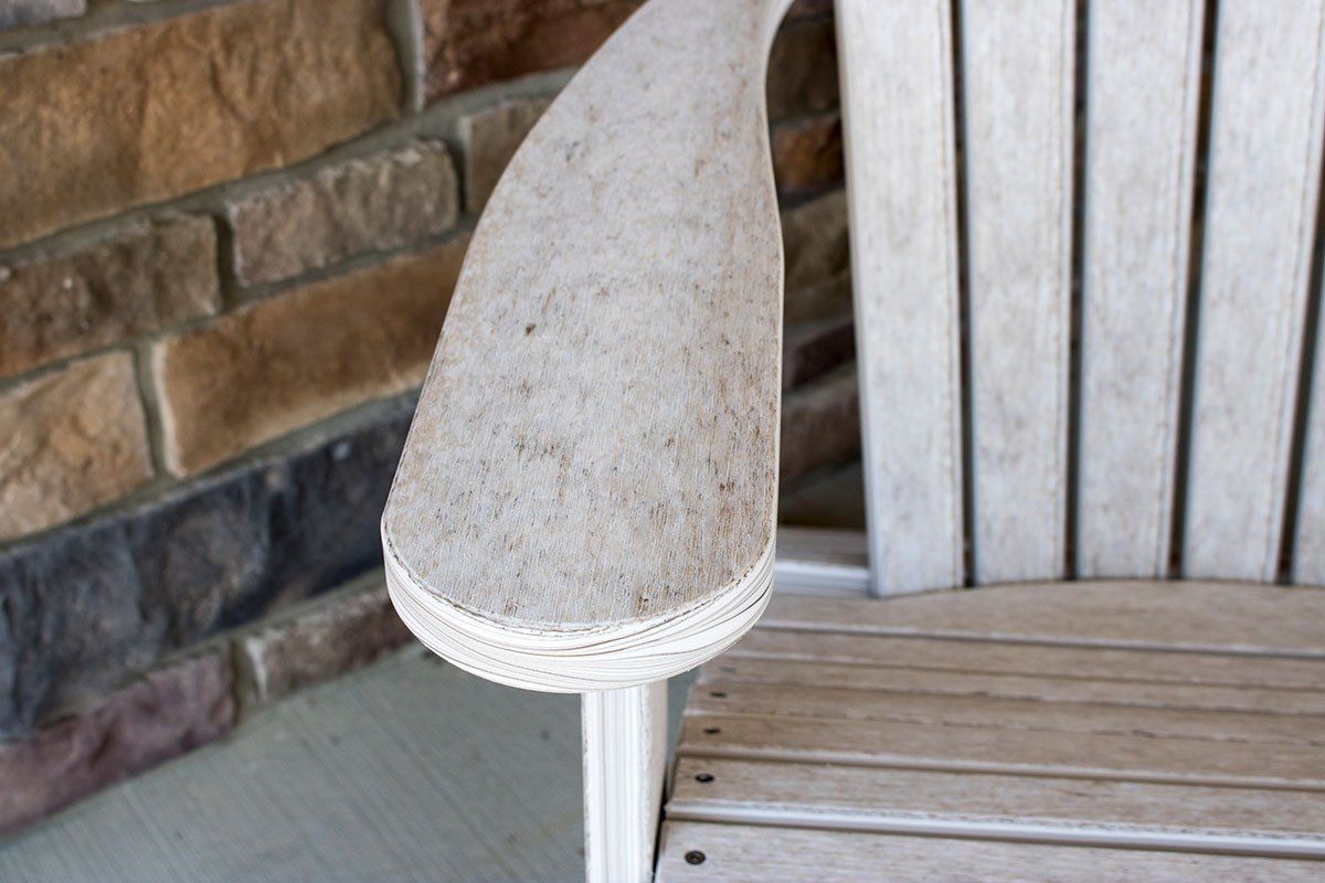 Berlin Gardens comfo back adirondak chair made from recycled outdoor furniture poly lumber durable and weather resistant