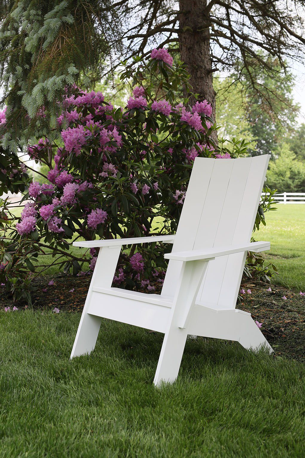 Nordic marine grade poly lumber adirondak chair that is salt resistant