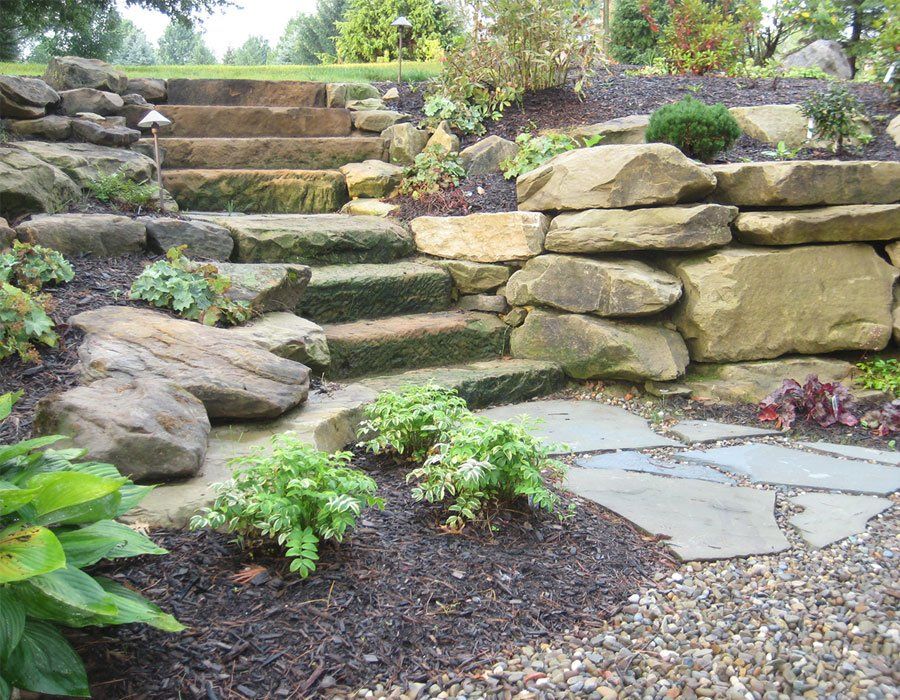 Moss Top Rock Outcropping Natural Landscape Stone