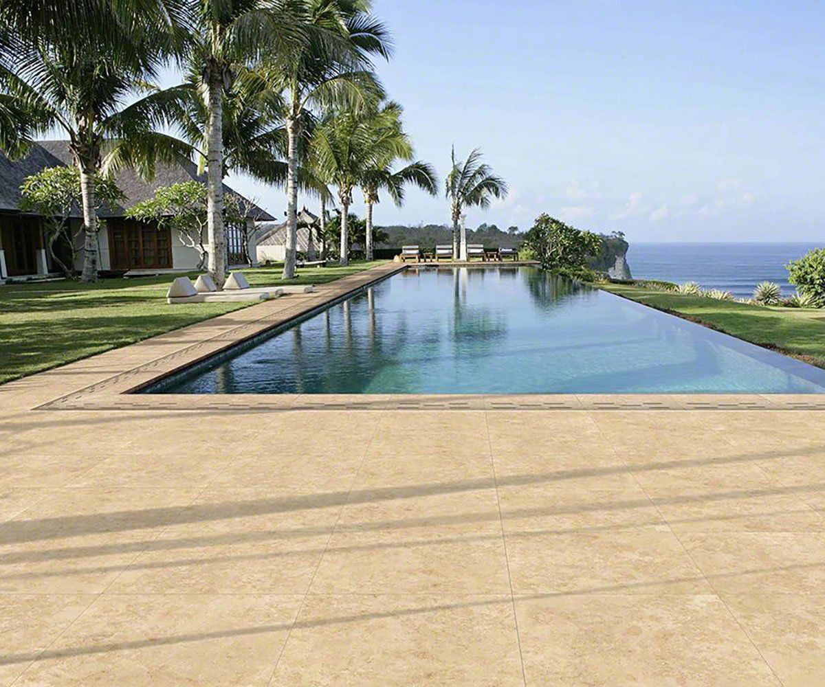Petra Beige outdoor porcelain tile pavers ohio