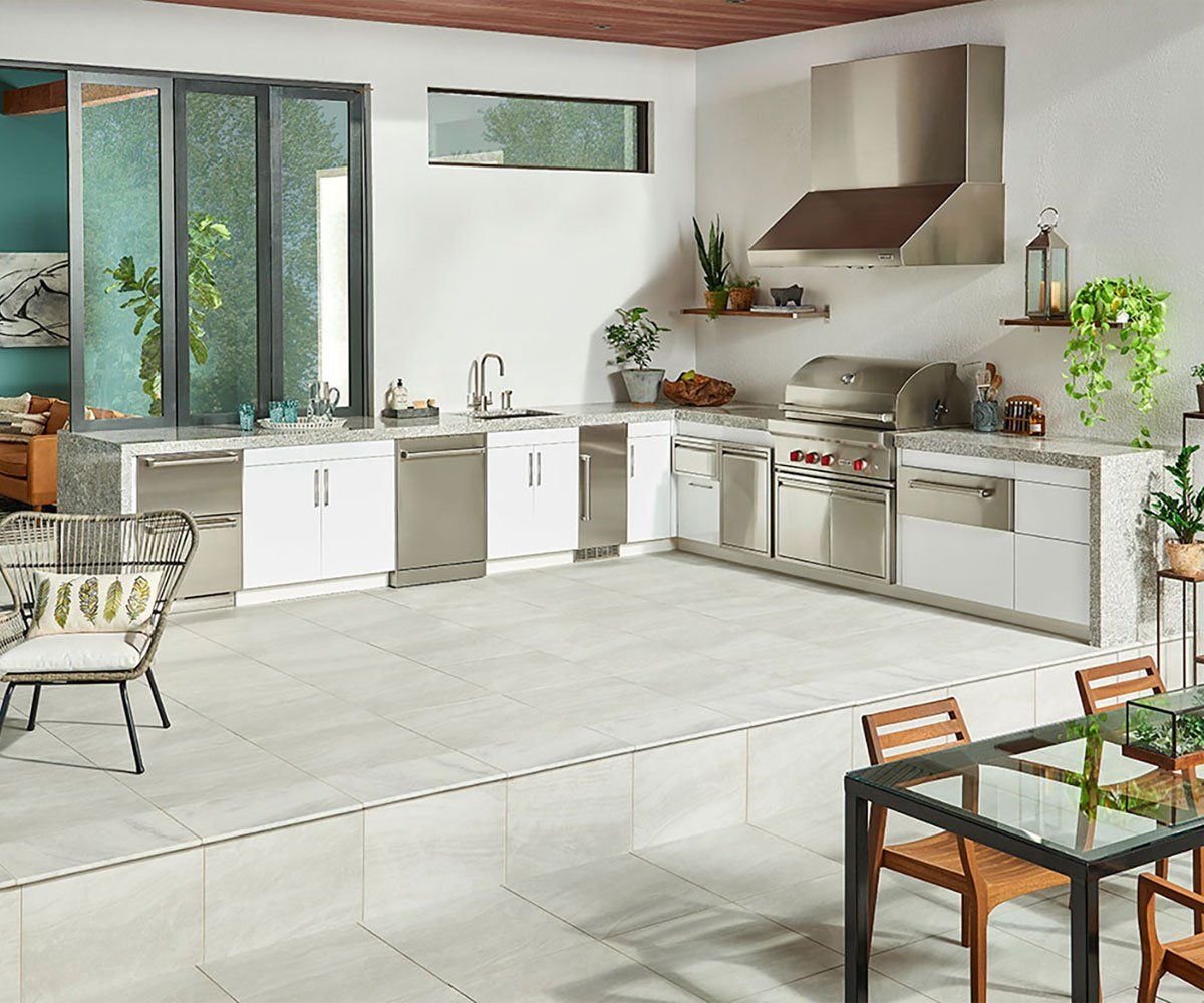 Praia Grey outdoor porcelain tile pavers ohio