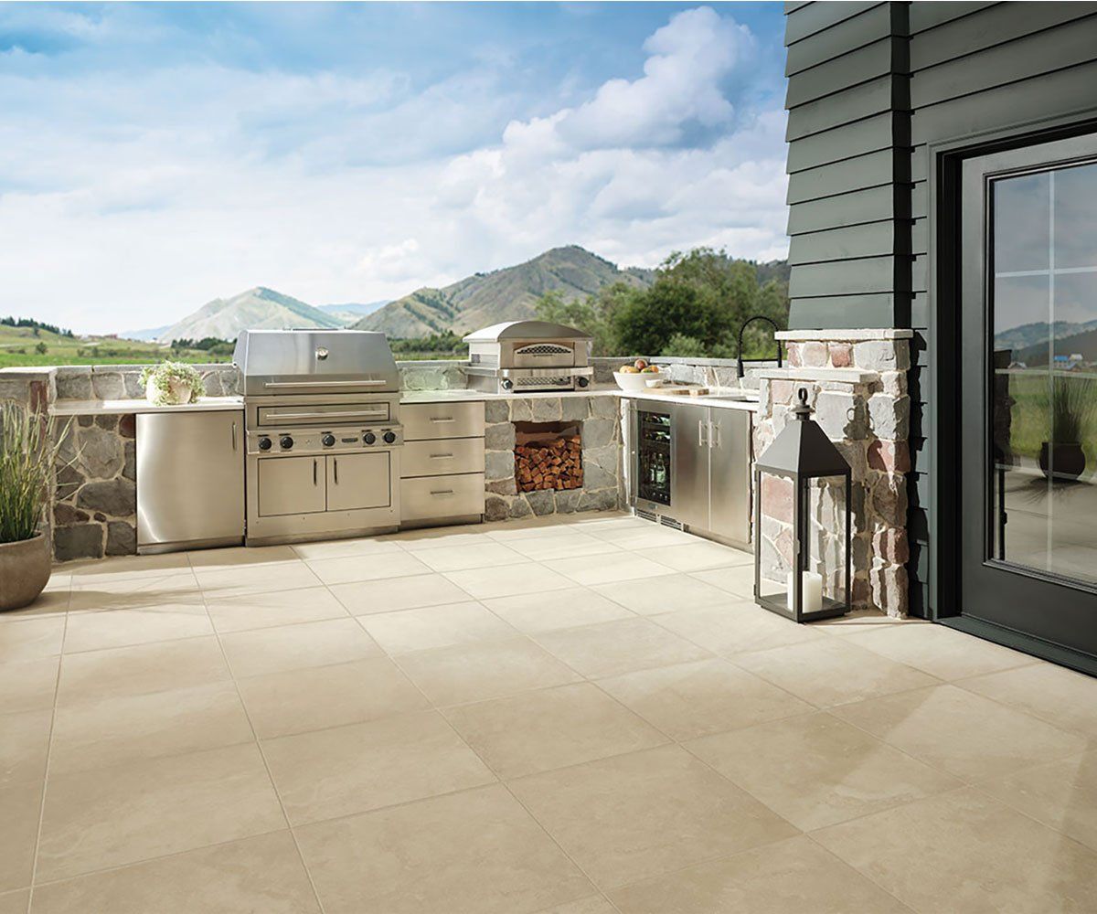 Tierra Ivory outdoor porcelain tile pavers ohio
