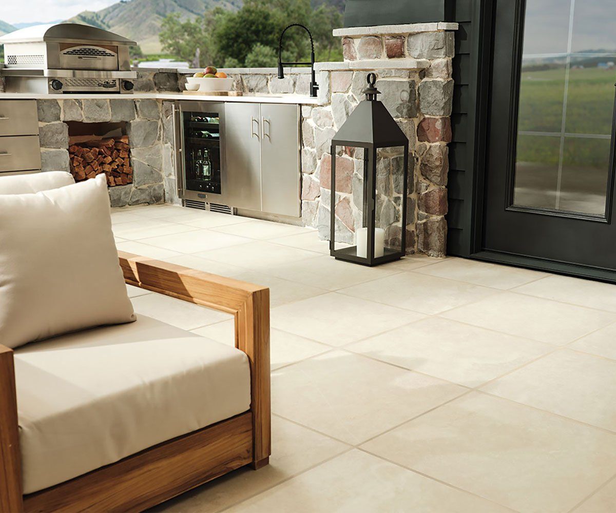 Tierra Ivory outdoor porcelain tile pavers ohio