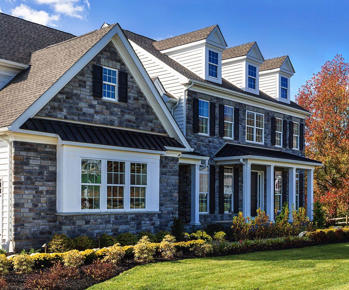 Ohio home with manufactured stone veneer exterior