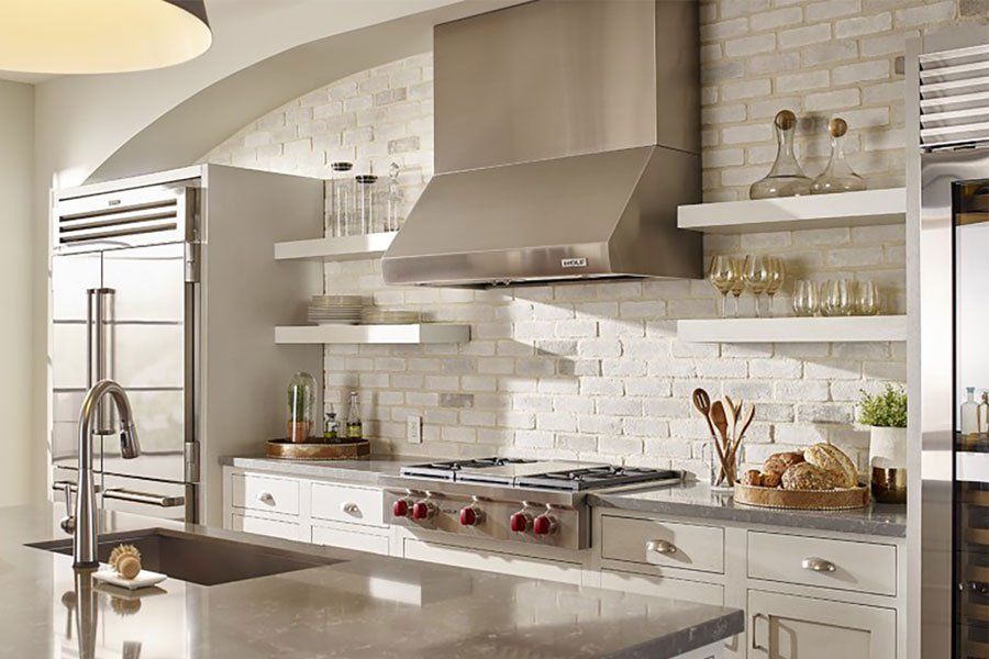 Eldorado Stone Chalkdust Thin Brick Veneer Interior Wall Kitchen