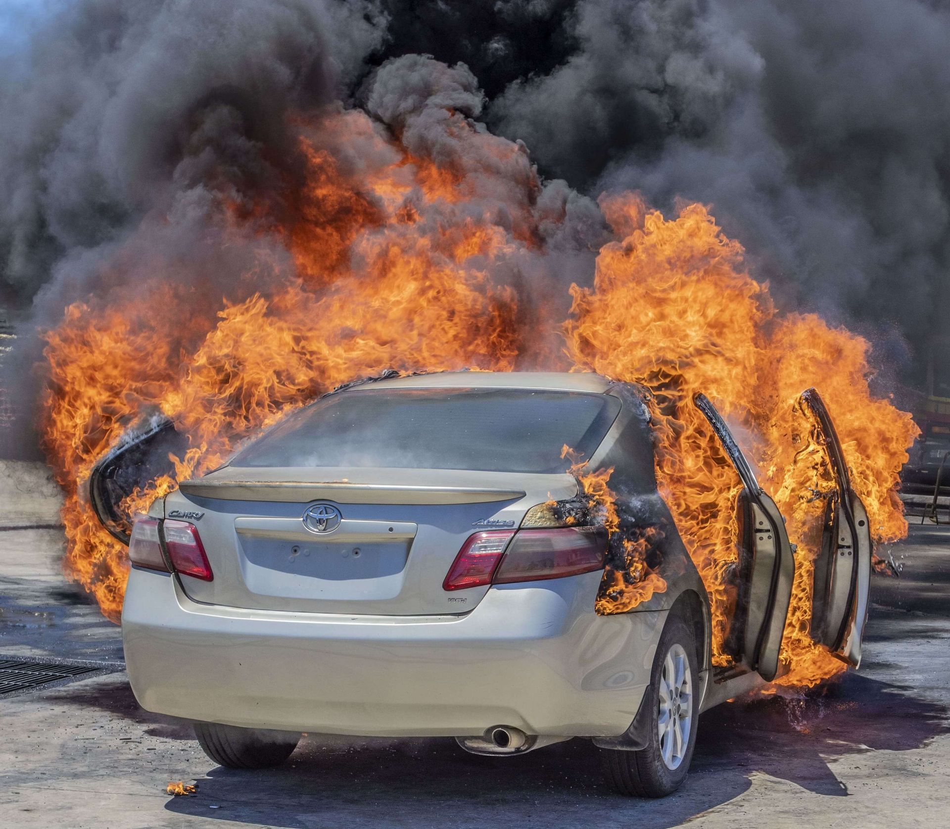 Car on fire