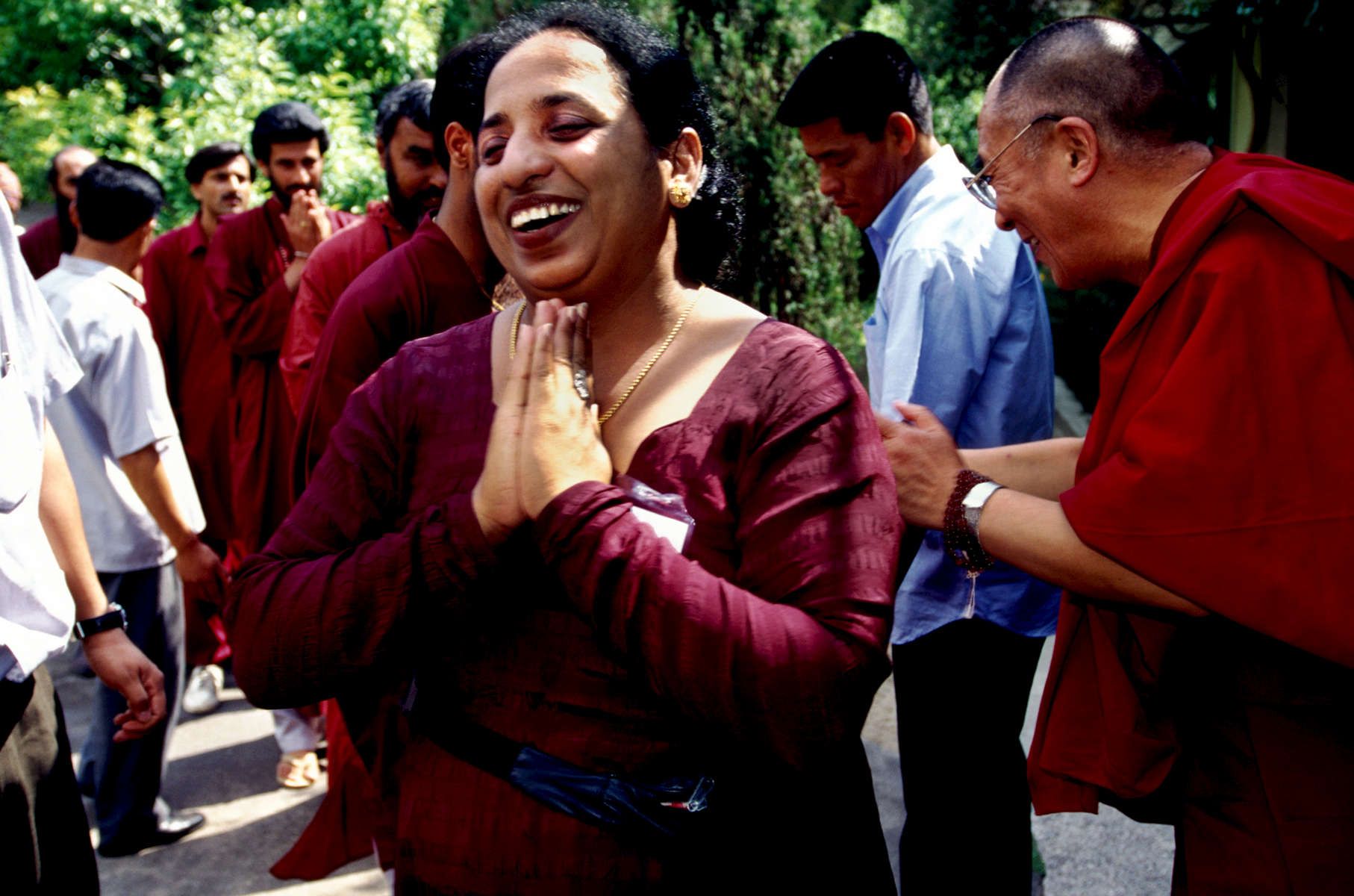 Stauder's editorial image of His Holiness Dalai Lama in Dharmsala India 1998