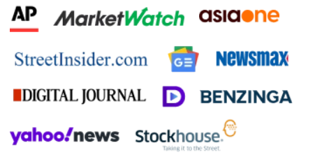 Logos of news networks clients have been featured on