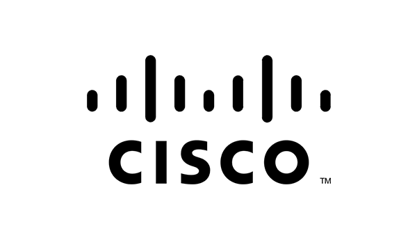 Cisco logo: stylized bridge symbol above the company name in a sans-serif font.