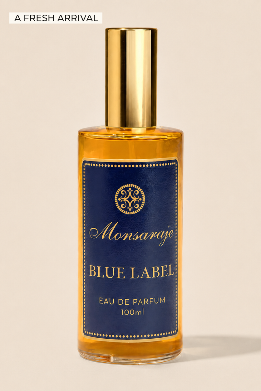 Monsaraje Blue Label Eau de Parfum bottle
