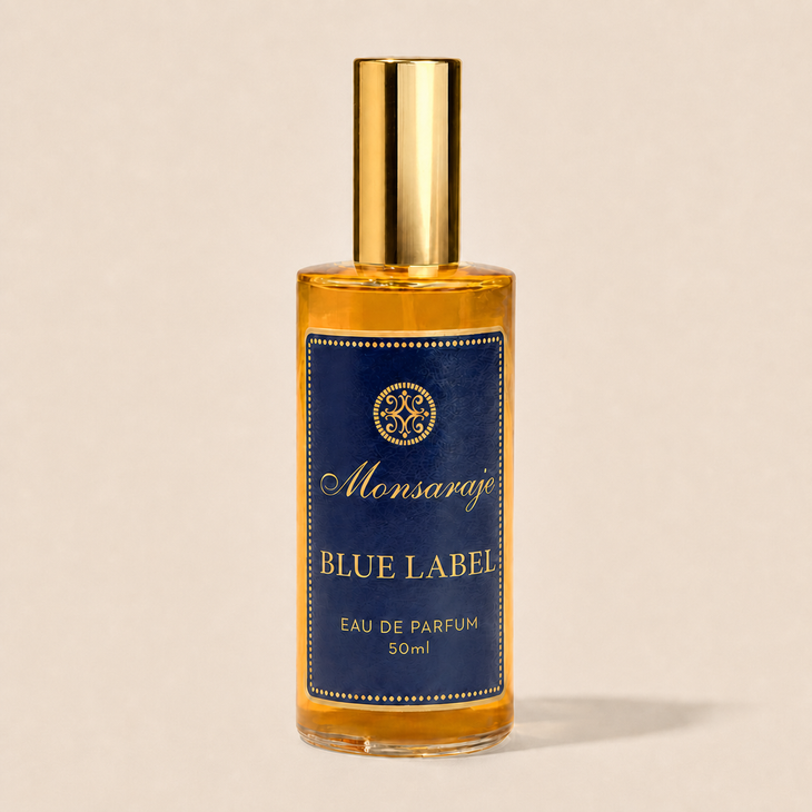 Monsaraje Blue Label Eau de Parfum bottle