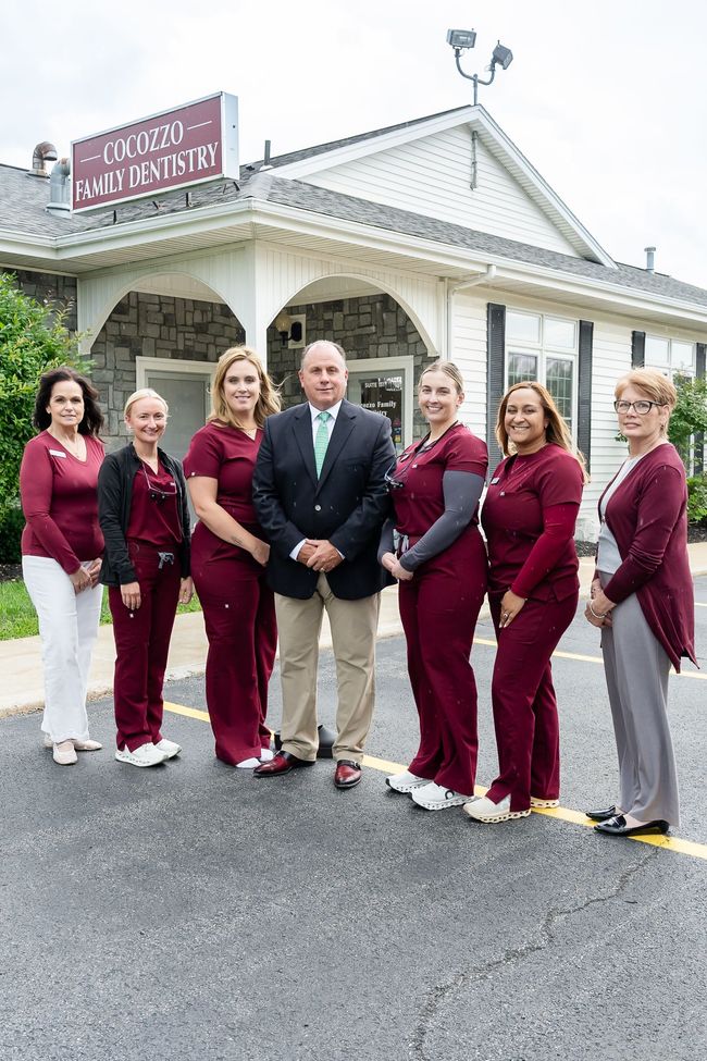 The Cocozzo Family Dentistry team outside the office in Malta, NY
