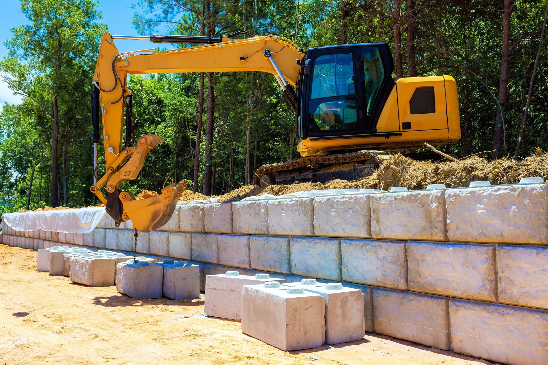 Retaining wall construction