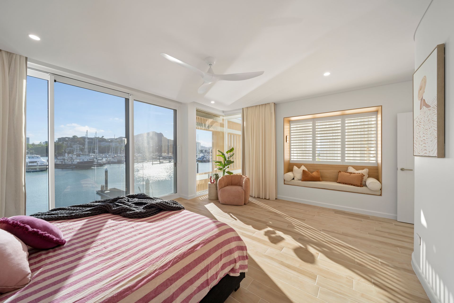 Bright Bedroom With Floor-to-ceiling Windows — Simon Bell Constructions in Alice River, QLD
