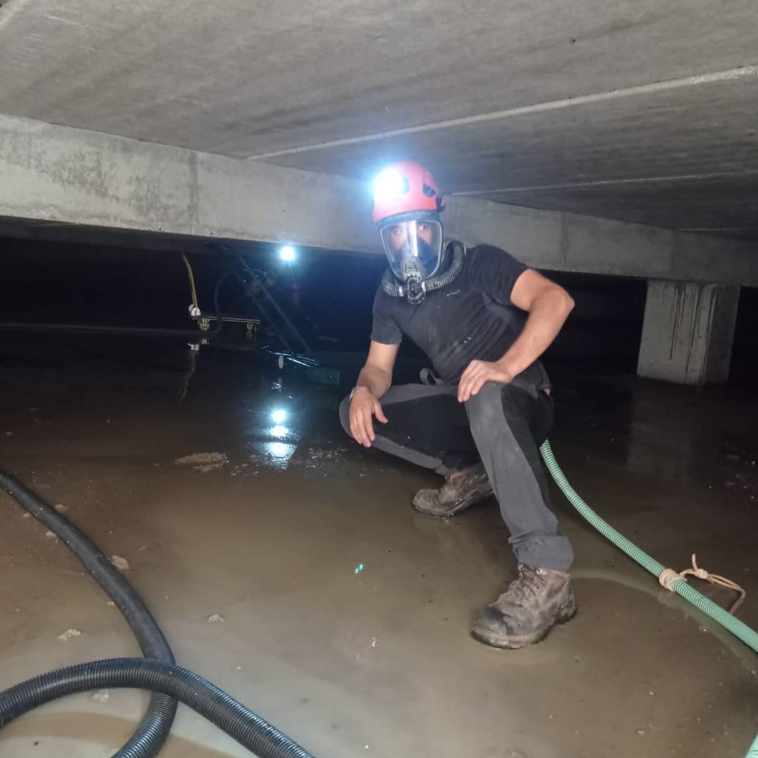 הצפה בחניון תת קרקעי