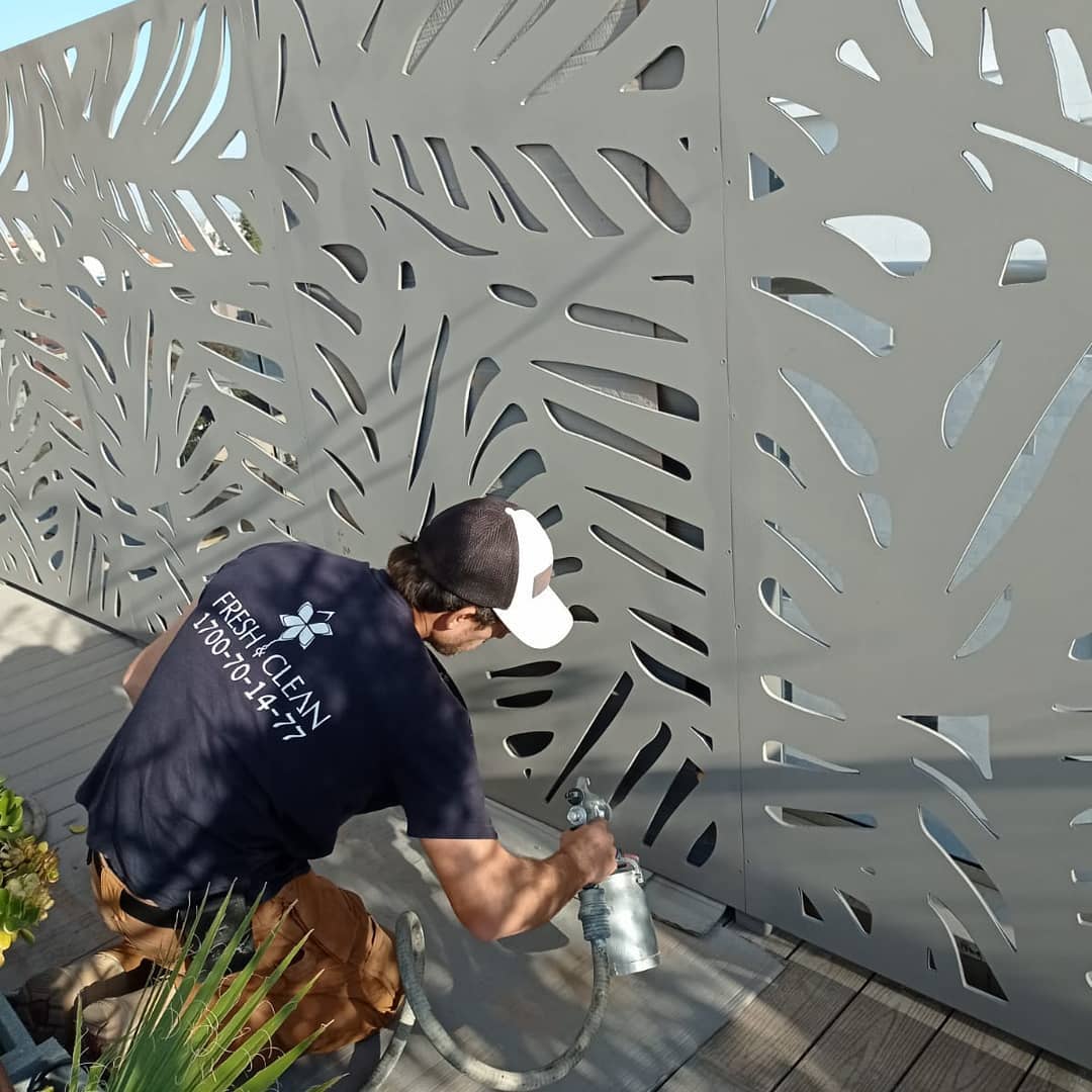 exterior painting metal front gate