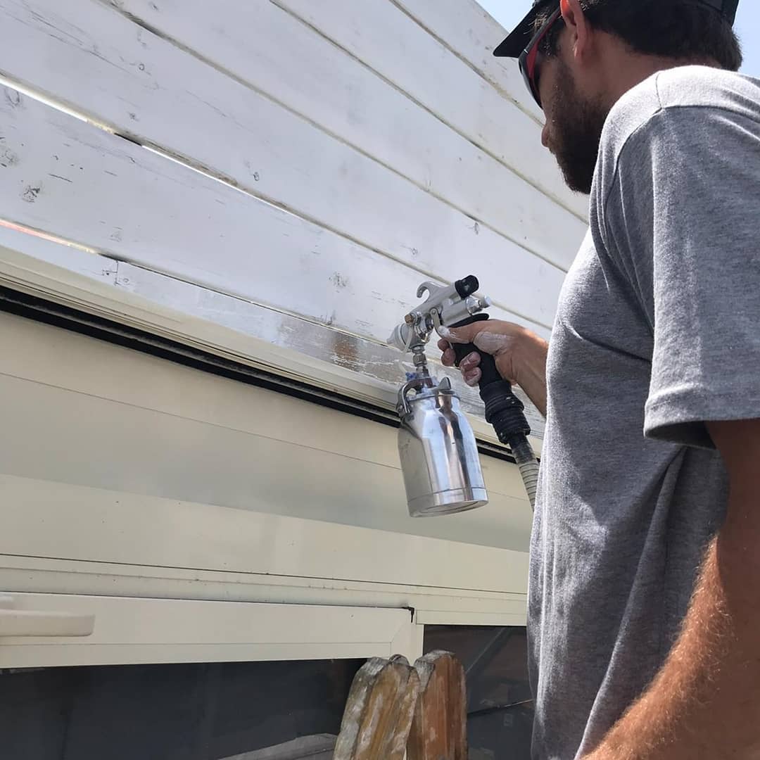 exterior painting wood fence