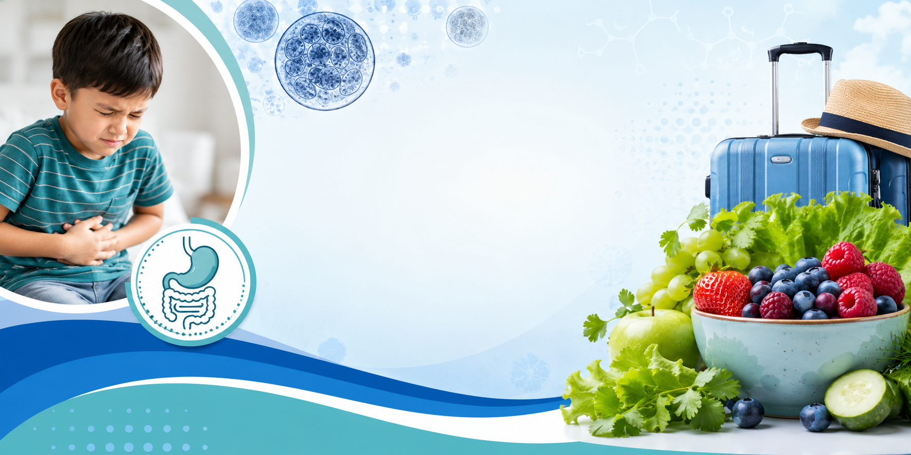 child sick with Cyclospora