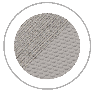 Circular texture with diagonal lines and bubble pattern, inside a gray circle.