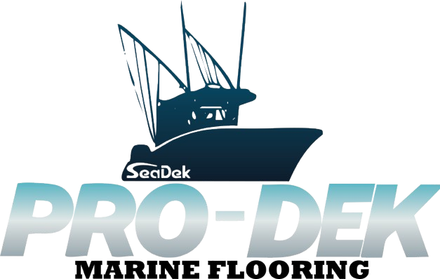 Logo for SeaDek Pro-Dek Marine Flooring: boat silhouette with