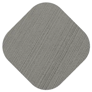 Gray textured diamond shape with rounded corners.