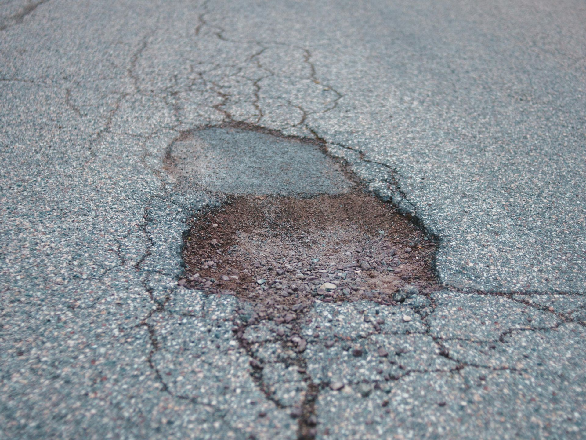 Pothole in the road
