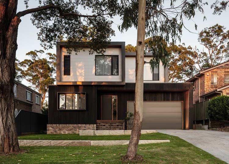 A Modern House With a Tree in Front of It — DeBu Studios In Russell Vale, NSW