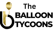 Logo reading “The Balloon Tycoons” with a gold balloon forming part of the letter design.