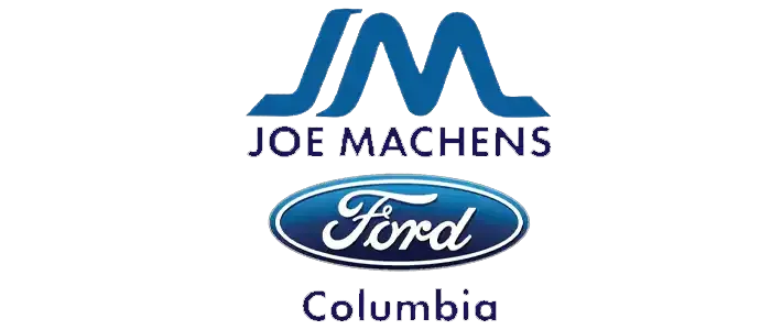 Joe Machens Ford Columbia dealership logo in blue and white