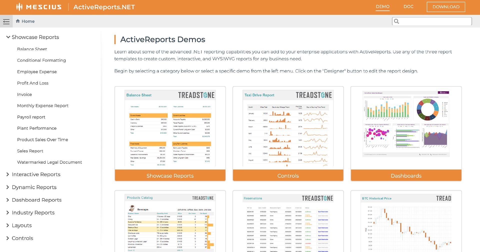 ActiveReports.NET 온라인 튜토리얼