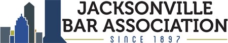 The logo for the jacksonville bar association since 1897.