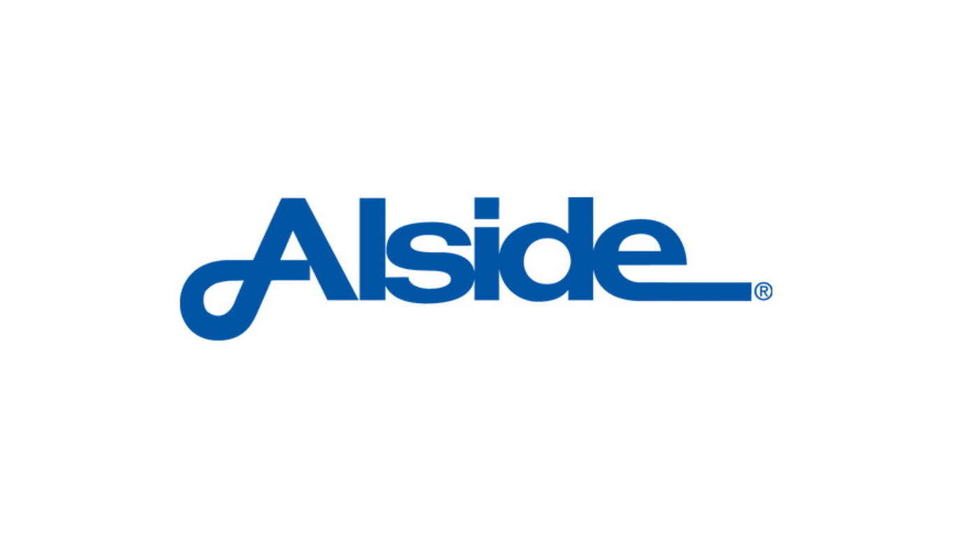 Logo for Alside, a brand name in blue.