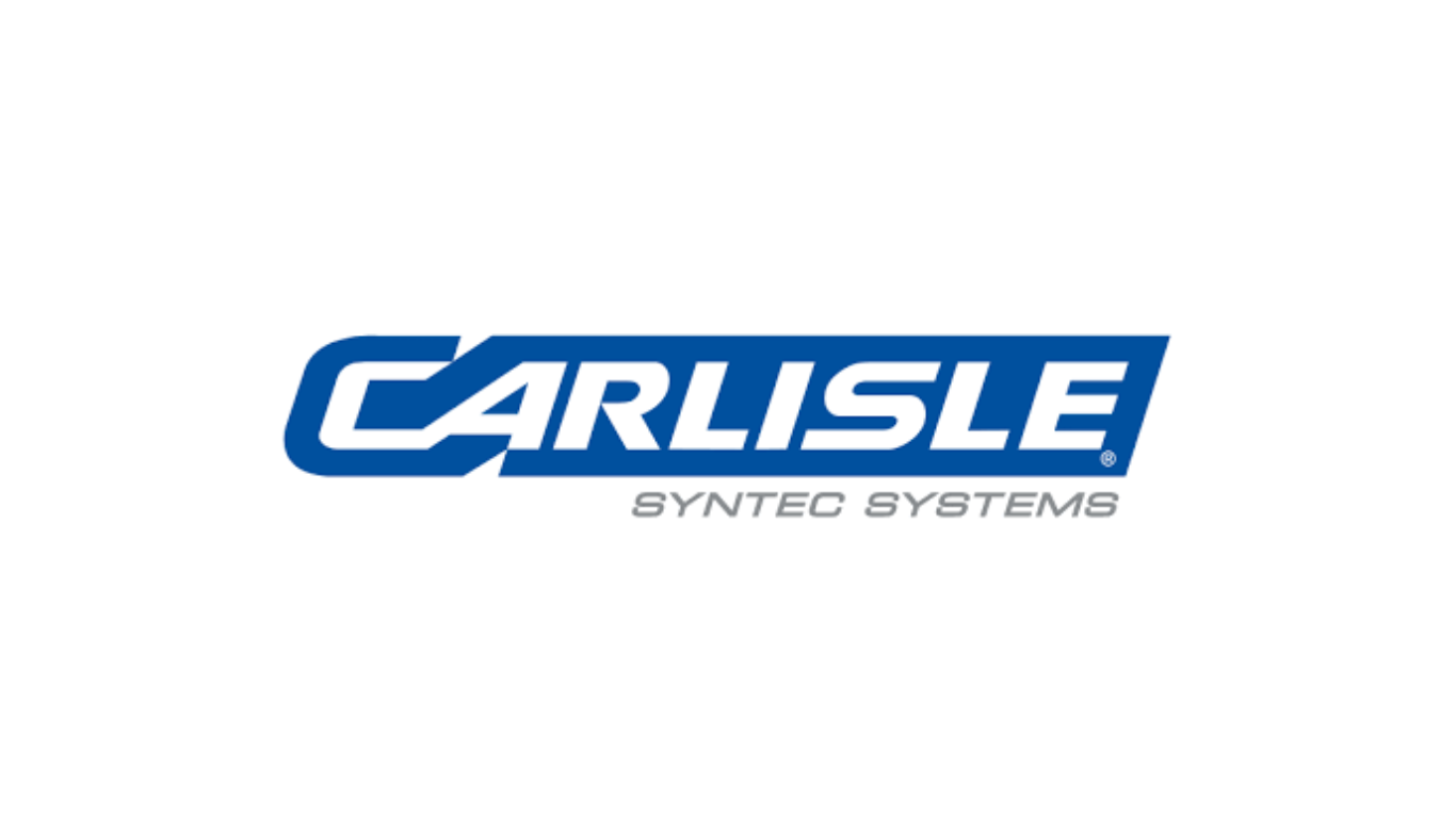 Logo of Carlisle, blue text over gray