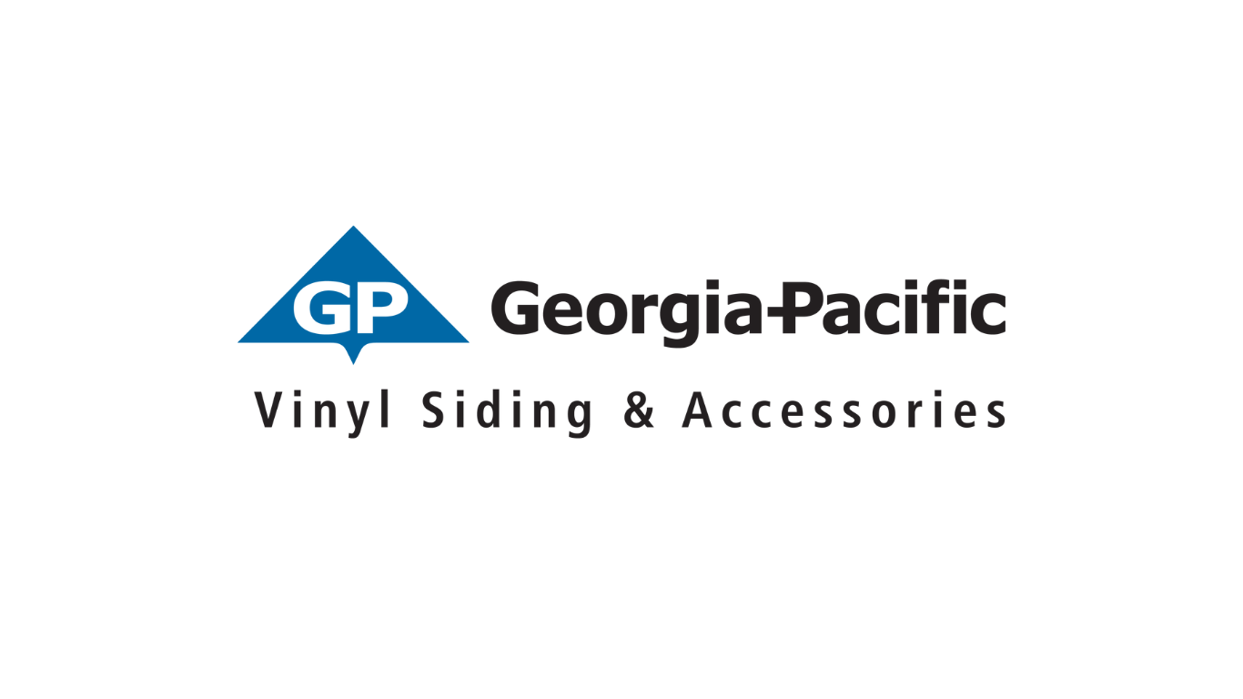 Georgia-Pacific logo with blue triangle and