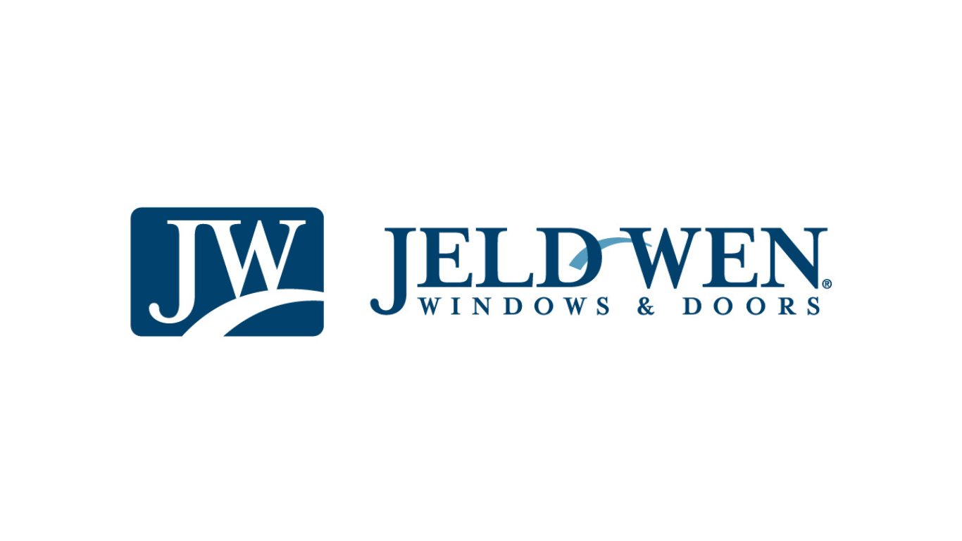 JELD-WEN logo: navy blue square with