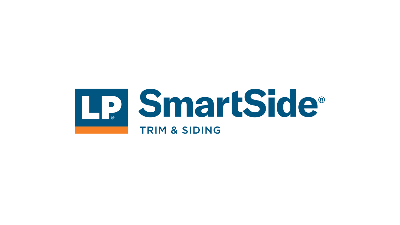 Logo for LP SmartSide trim and siding. Features the LP logo and SmartSide text.