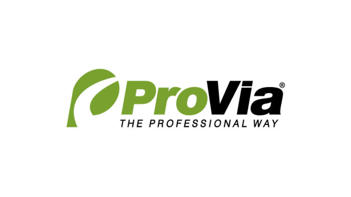 ProVia logo: green leaf graphic with